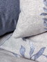 L'essentiel linge de maison Nitsa - Azul oscuro y blanco